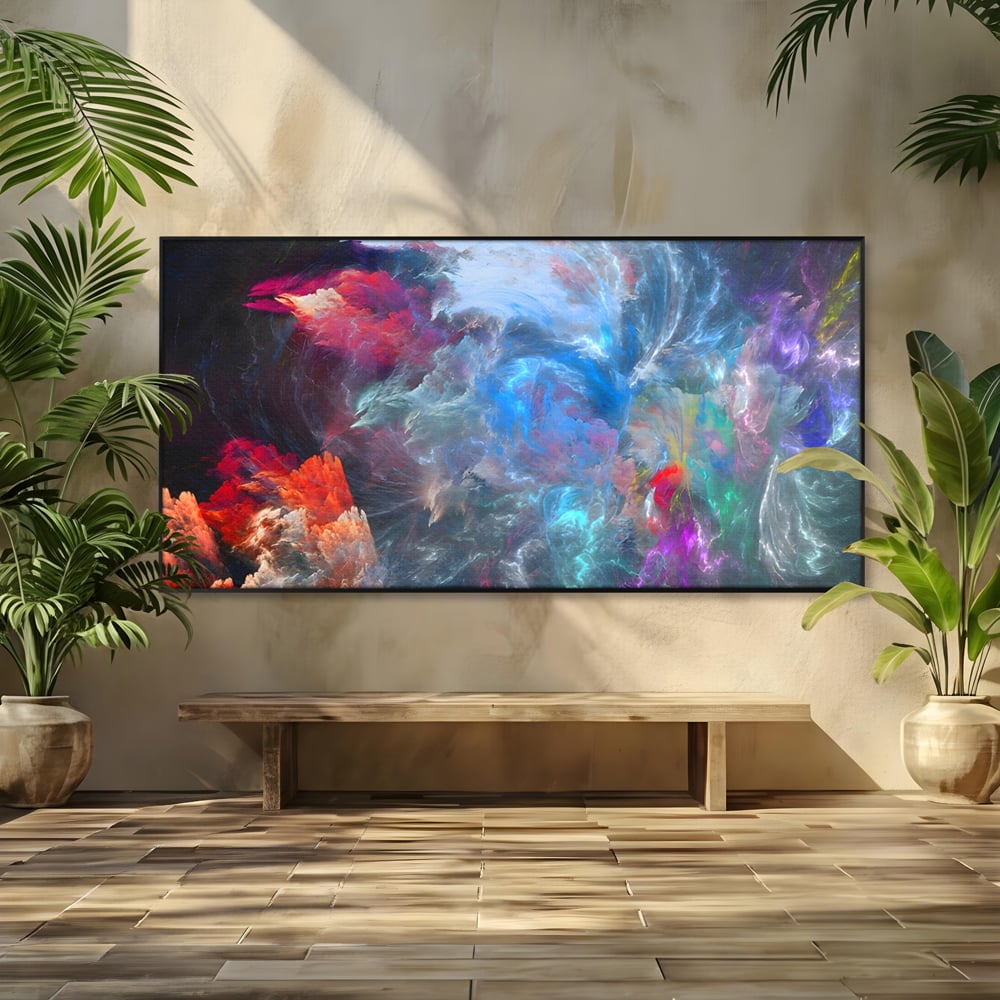 Tablou Canvas Premium LuxCanva® A1185, Colorful Cosmos , Colorat, Spatiu, Dormitor Abstract, Culori Vibrante