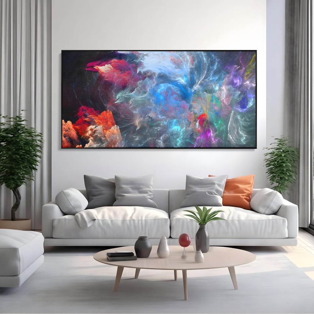 Tablou Canvas Premium LuxCanva® A1185, Colorful Cosmos , Colorat, Spatiu, Dormitor Abstract, Culori Vibrante
