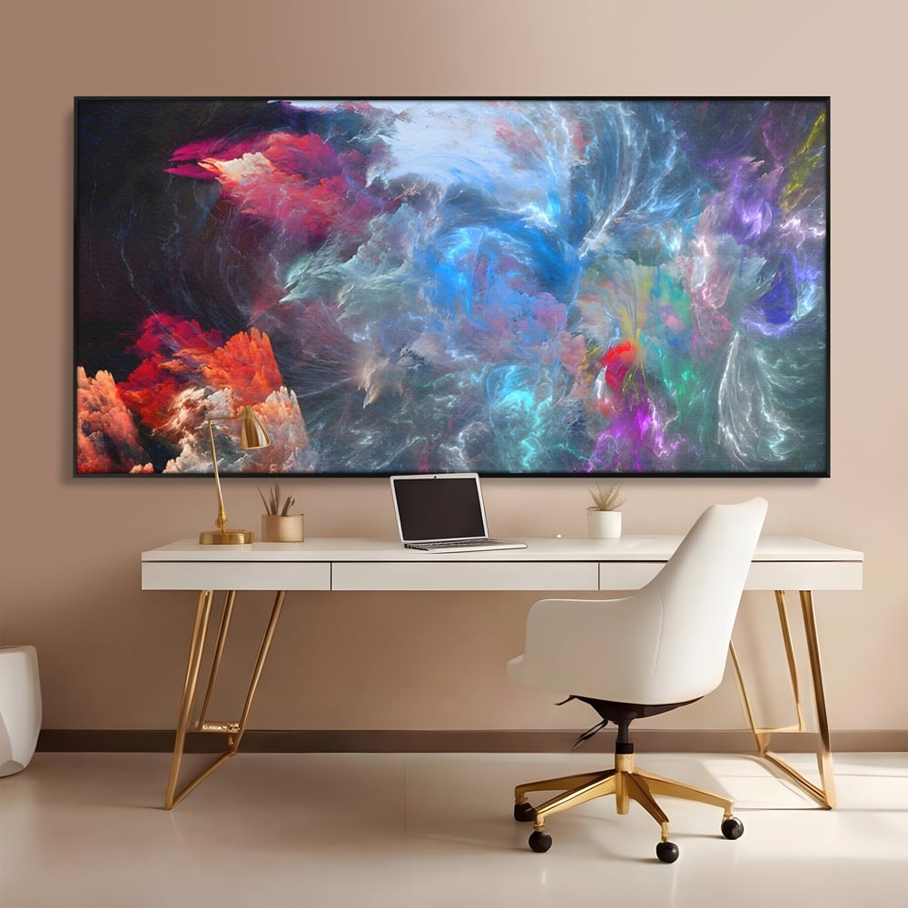Tablou Canvas Premium LuxCanva® A1185, Colorful Cosmos , Colorat, Spatiu, Dormitor Abstract, Culori Vibrante