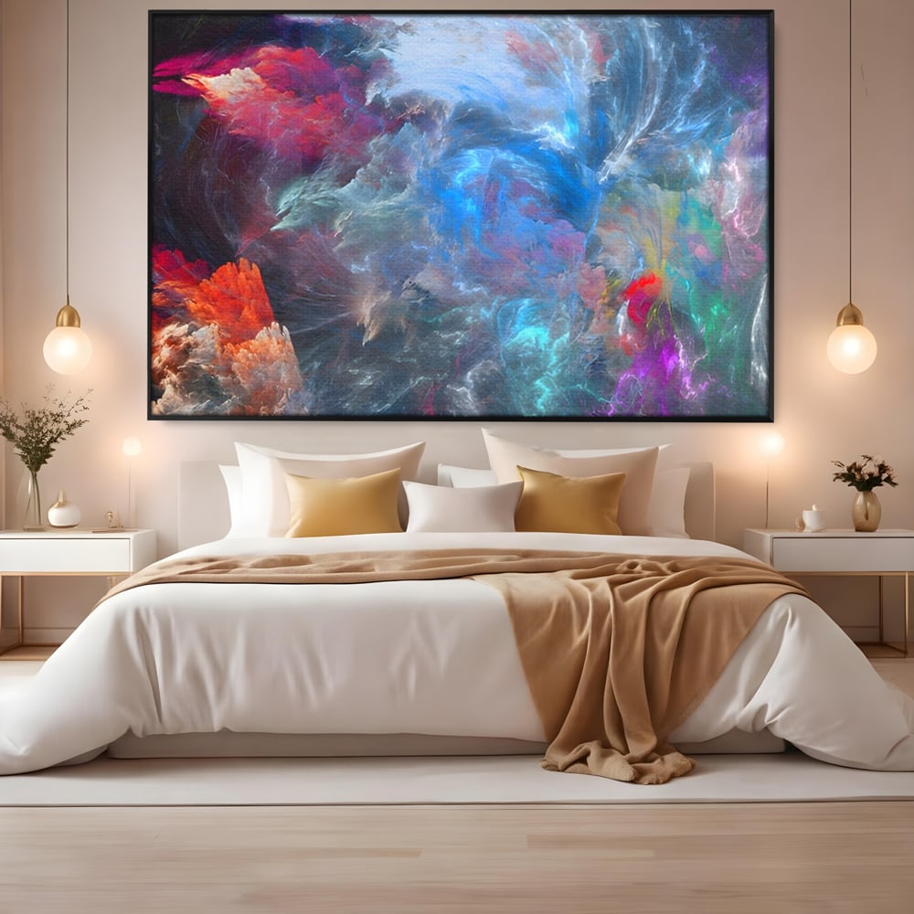 Tablou Canvas Premium LuxCanva® A1185, Colorful Cosmos , Colorat, Spatiu, Dormitor Abstract, Culori Vibrante