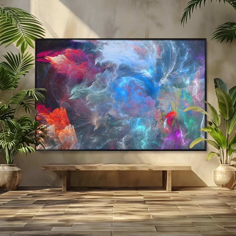 Tablou Canvas Premium LuxCanva® A1185, Colorful Cosmos , Colorat, Spatiu, Dormitor Abstract, Culori Vibrante