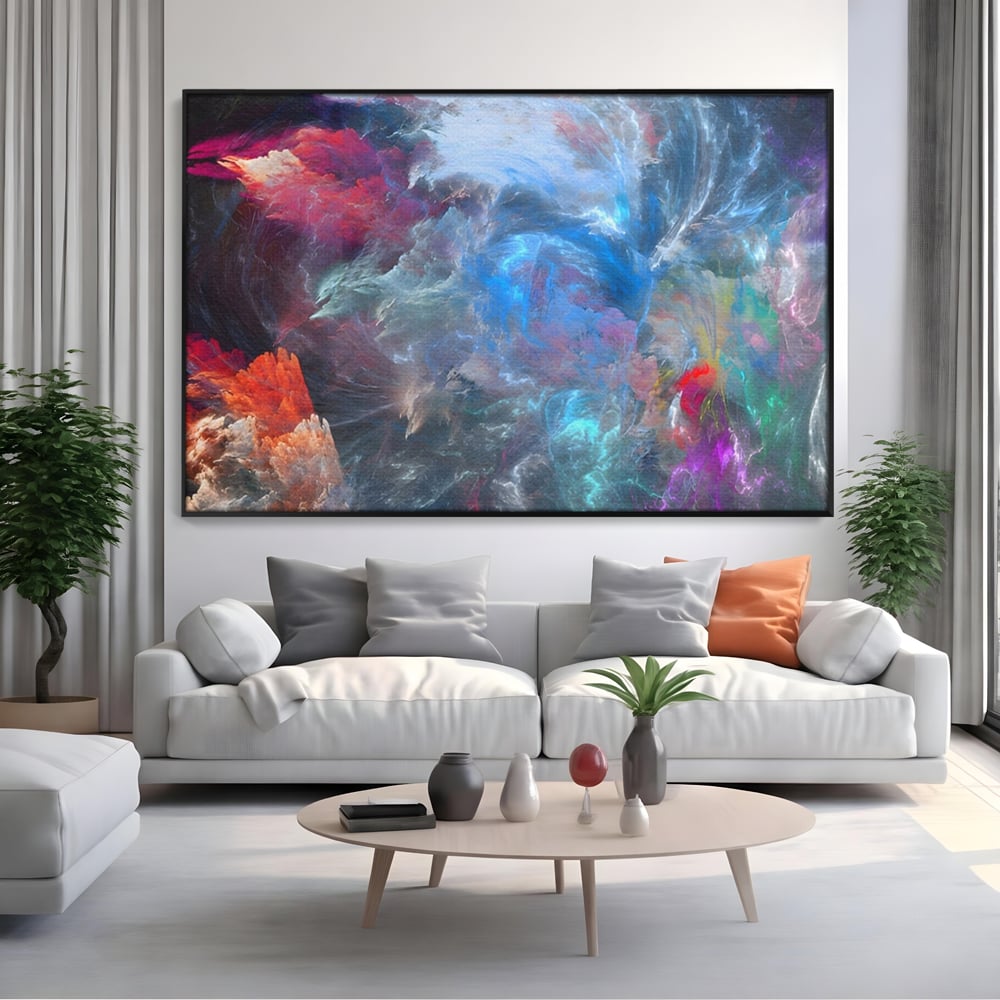 Tablou Canvas Premium LuxCanva® A1185, Colorful Cosmos , Colorat, Spatiu, Dormitor Abstract, Culori Vibrante