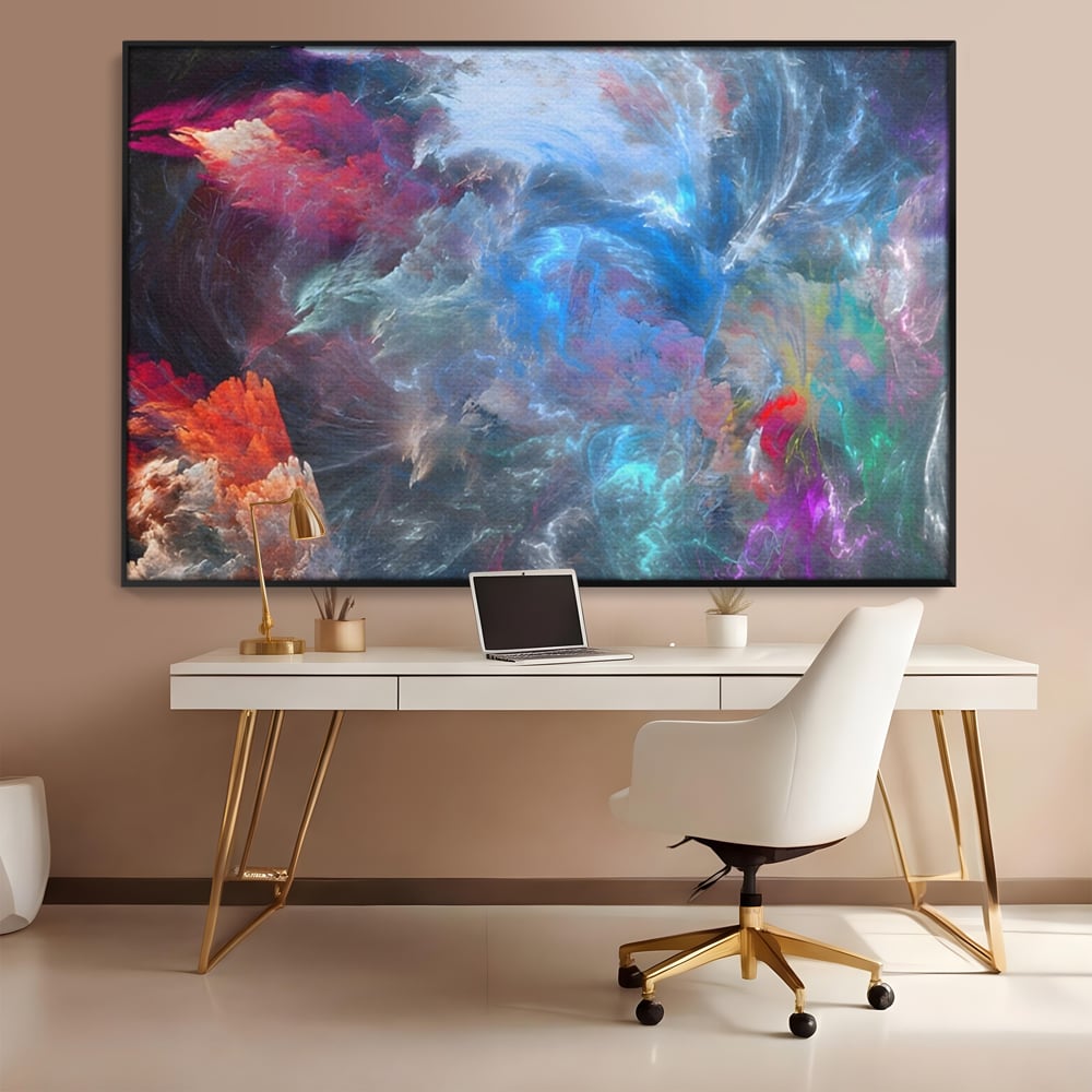 Tablou Canvas Premium LuxCanva® A1185, Colorful Cosmos , Colorat, Spatiu, Dormitor Abstract, Culori Vibrante