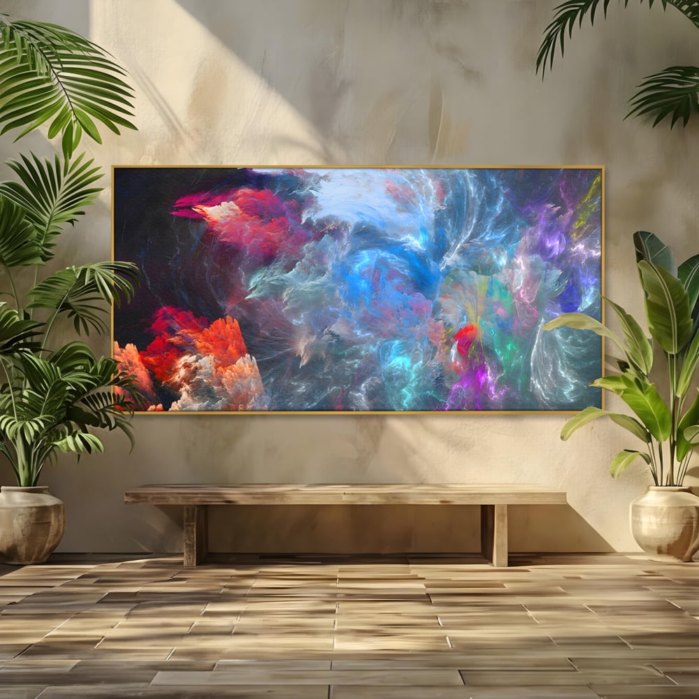Tablou Canvas Premium LuxCanva® A1185, Colorful Cosmos , Colorat, Spatiu, Dormitor Abstract, Culori Vibrante