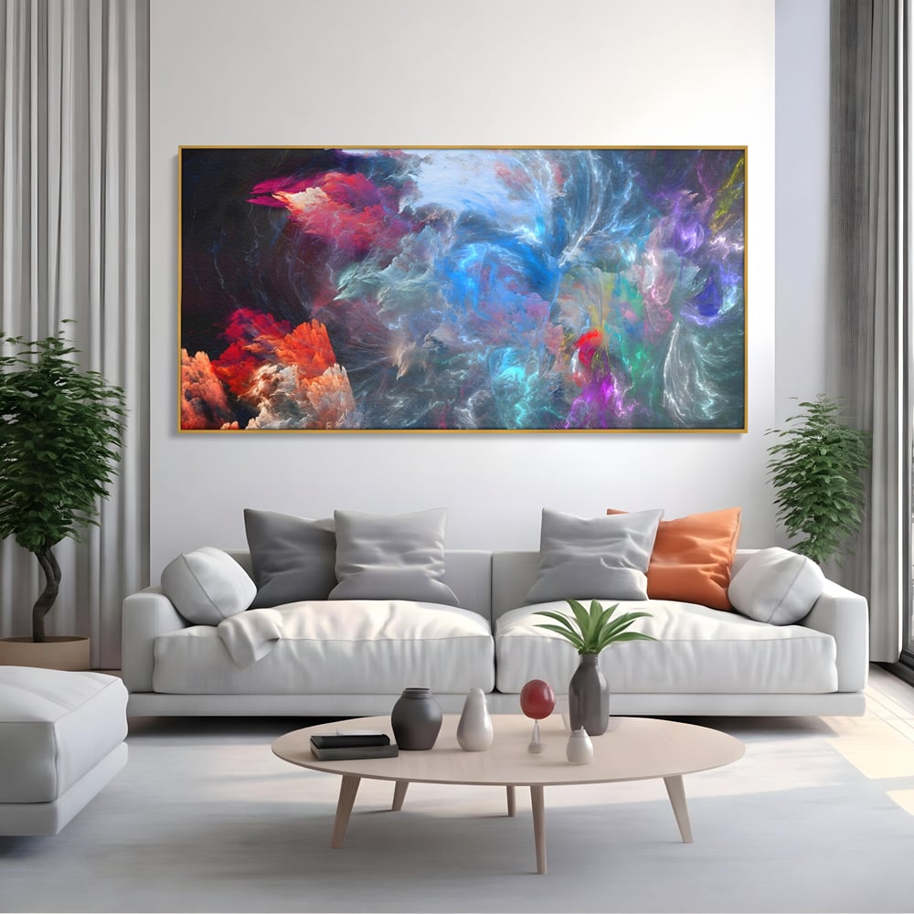 Tablou Canvas Premium LuxCanva® A1185, Colorful Cosmos , Colorat, Spatiu, Dormitor Abstract, Culori Vibrante