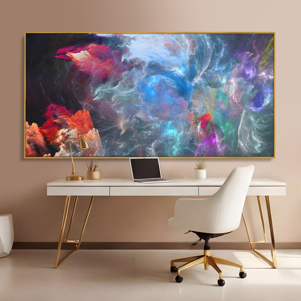 Tablou Canvas Premium LuxCanva® A1185, Colorful Cosmos , Colorat, Spatiu, Dormitor Abstract, Culori Vibrante