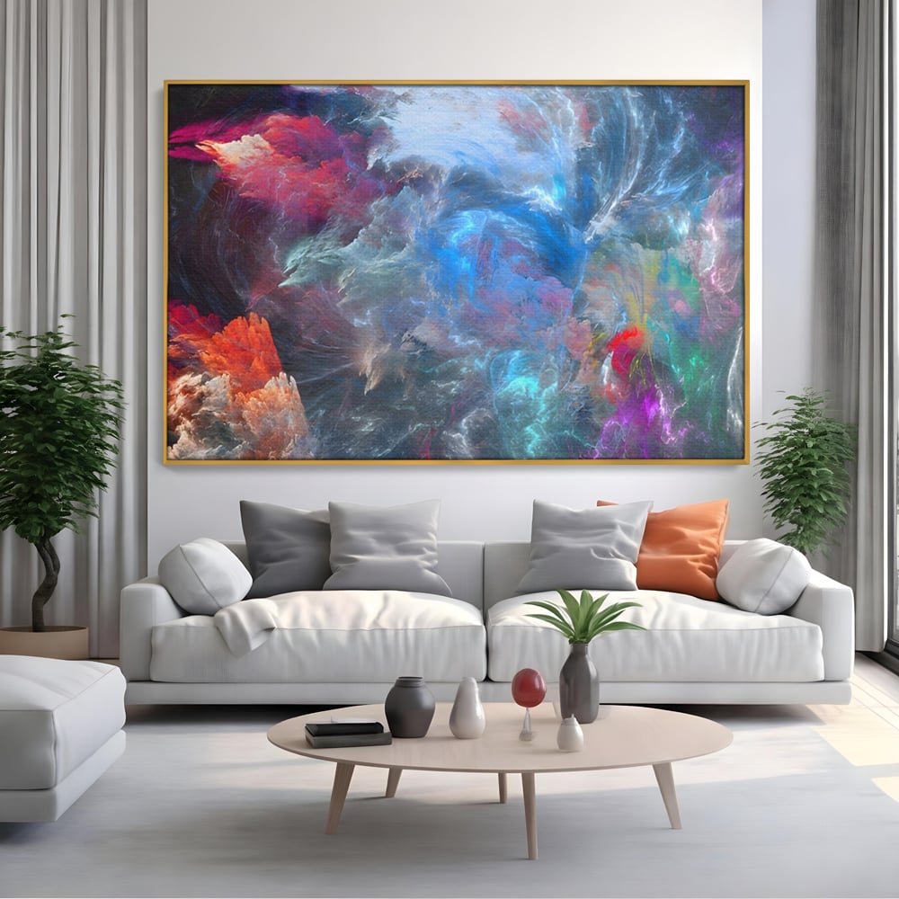 Tablou Canvas Premium LuxCanva® A1185, Colorful Cosmos , Colorat, Spatiu, Dormitor Abstract, Culori Vibrante