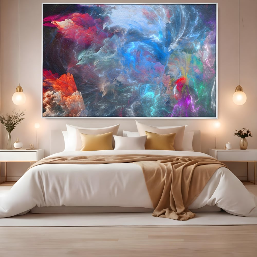 Tablou Canvas Premium LuxCanva® A1185, Colorful Cosmos , Colorat, Spatiu, Dormitor Abstract, Culori Vibrante