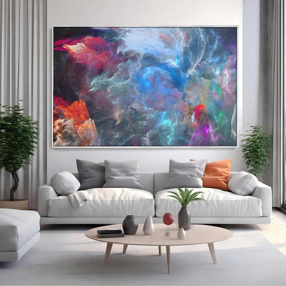 Tablou Canvas Premium LuxCanva® A1185, Colorful Cosmos , Colorat, Spatiu, Dormitor Abstract, Culori Vibrante