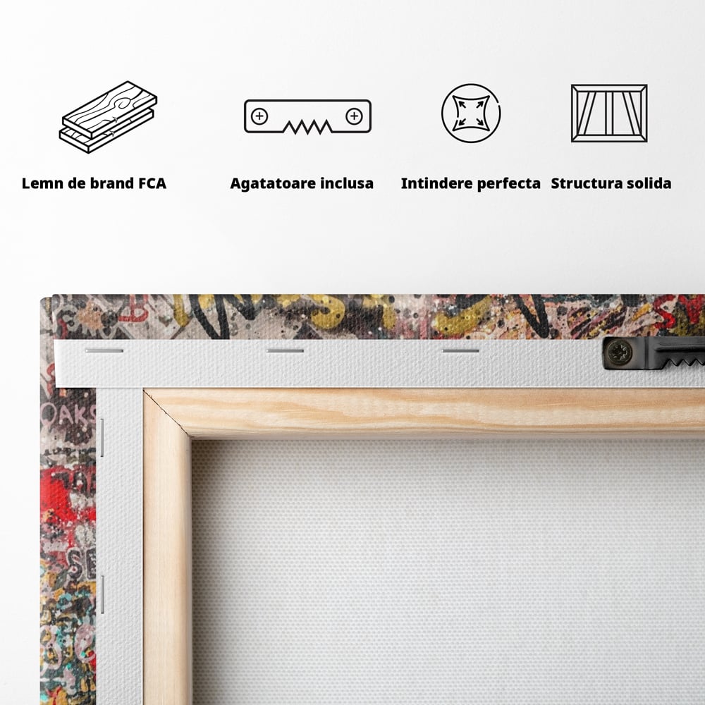 Leinwandbilder Premium LuxCanva® A1186, Das Leben ist schön, Herzen, Dekorativ, Schlafzimmer, Abstrakt, Kräftige Farben