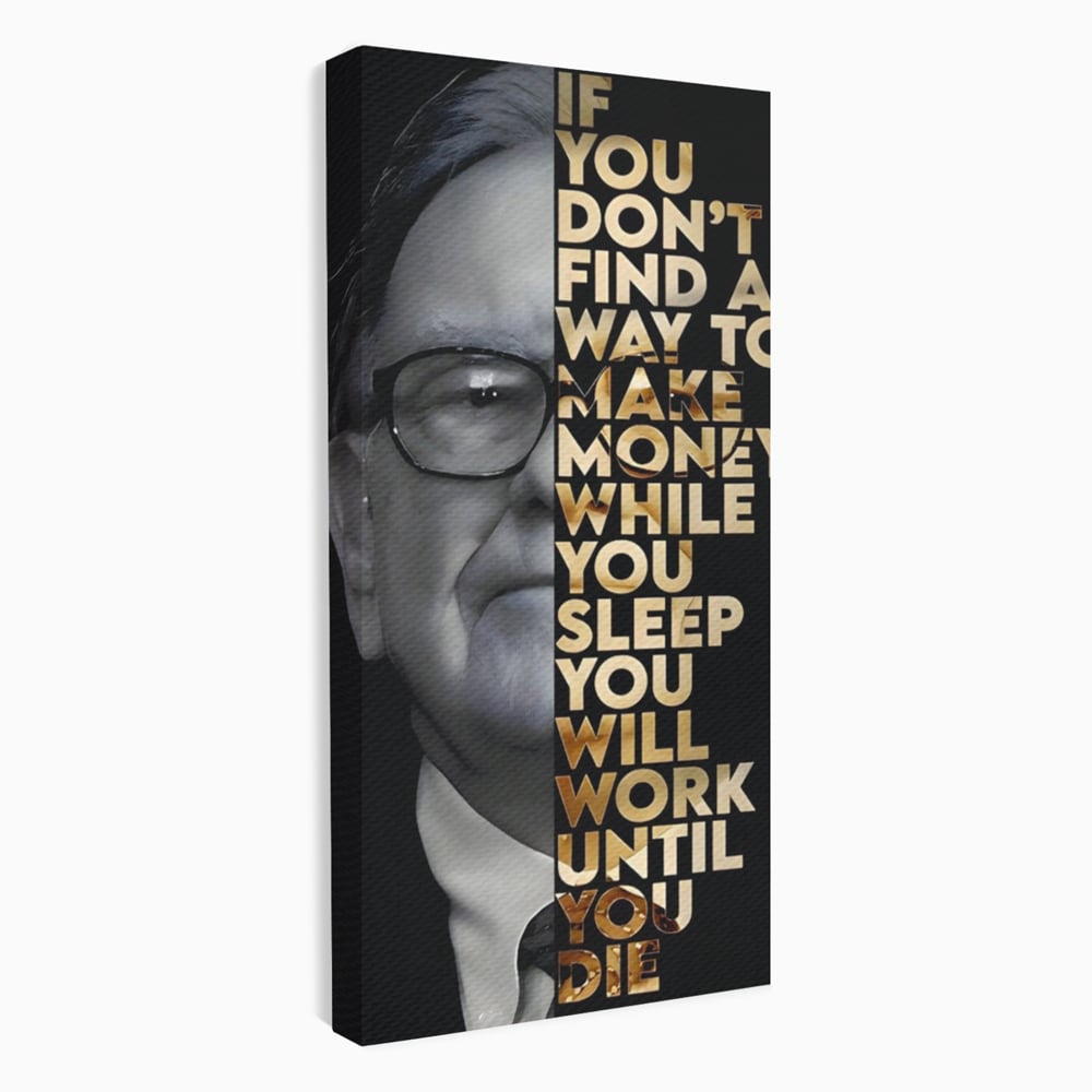 Leinwandbilder Premium LuxCanva® A1187, Warren Buffett , Geschäftsmann, Motivationsbild, Motivationsbild, Büro, Investor, leuchtende Farben