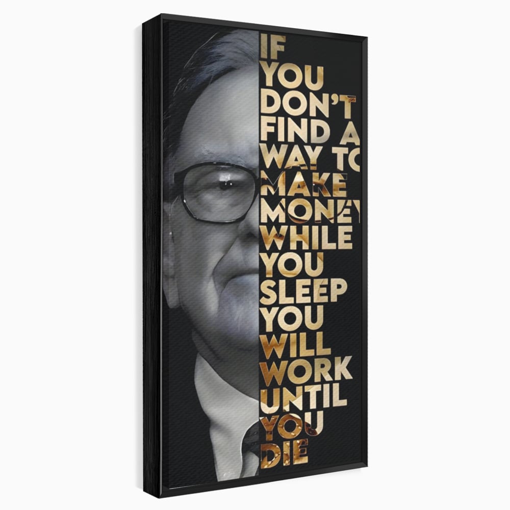Leinwandbilder Premium LuxCanva® A1187, Warren Buffett , Geschäftsmann, Motivationsbild, Motivationsbild, Büro, Investor, leuchtende Farben