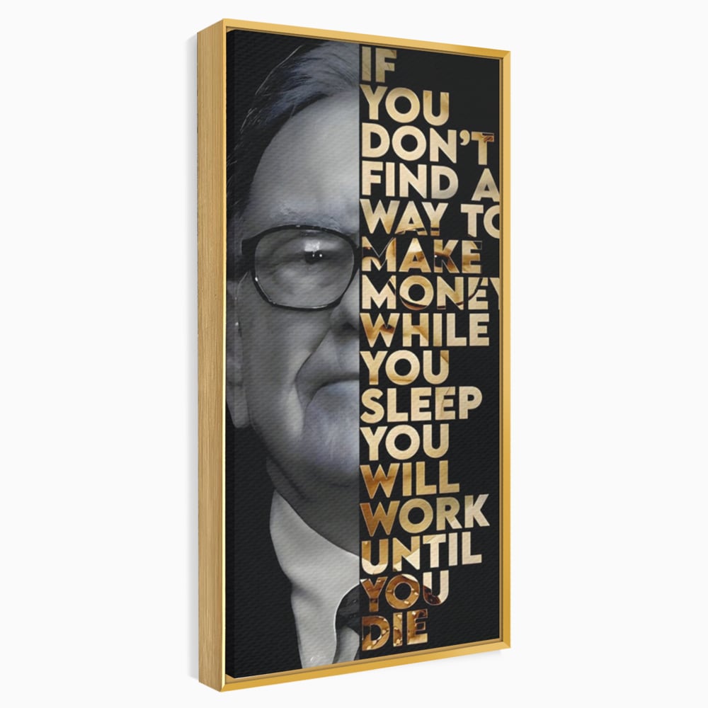 Leinwandbilder Premium LuxCanva® A1187, Warren Buffett , Geschäftsmann, Motivationsbild, Motivationsbild, Büro, Investor, leuchtende Farben