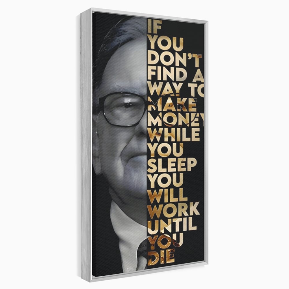 Leinwandbilder Premium LuxCanva® A1187, Warren Buffett , Geschäftsmann, Motivationsbild, Motivationsbild, Büro, Investor, leuchtende Farben
