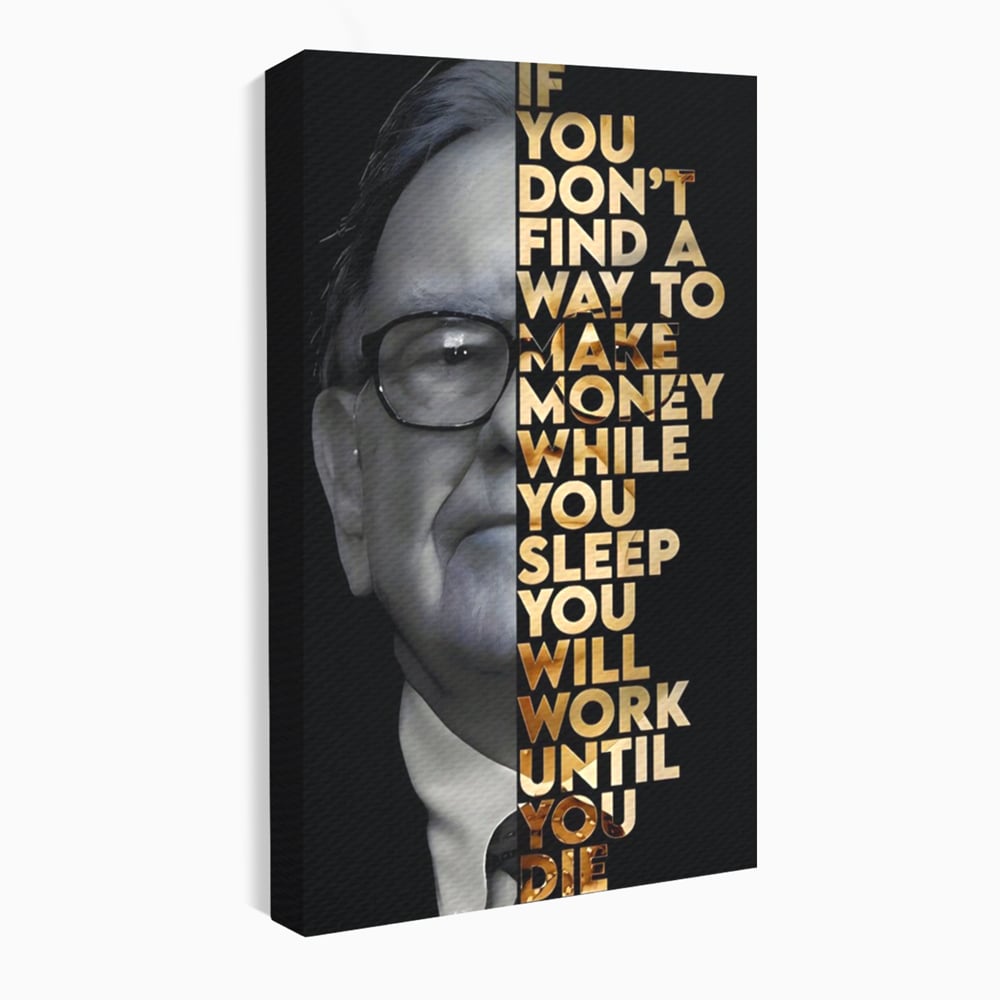 Leinwandbilder Premium LuxCanva® A1187, Warren Buffett , Geschäftsmann, Motivationsbild, Motivationsbild, Büro, Investor, leuchtende Farben