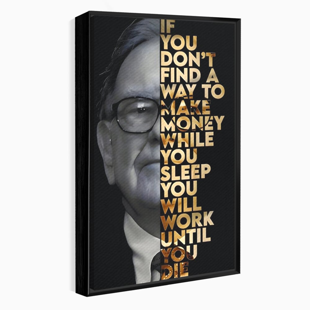 Leinwandbilder Premium LuxCanva® A1187, Warren Buffett , Geschäftsmann, Motivationsbild, Motivationsbild, Büro, Investor, leuchtende Farben