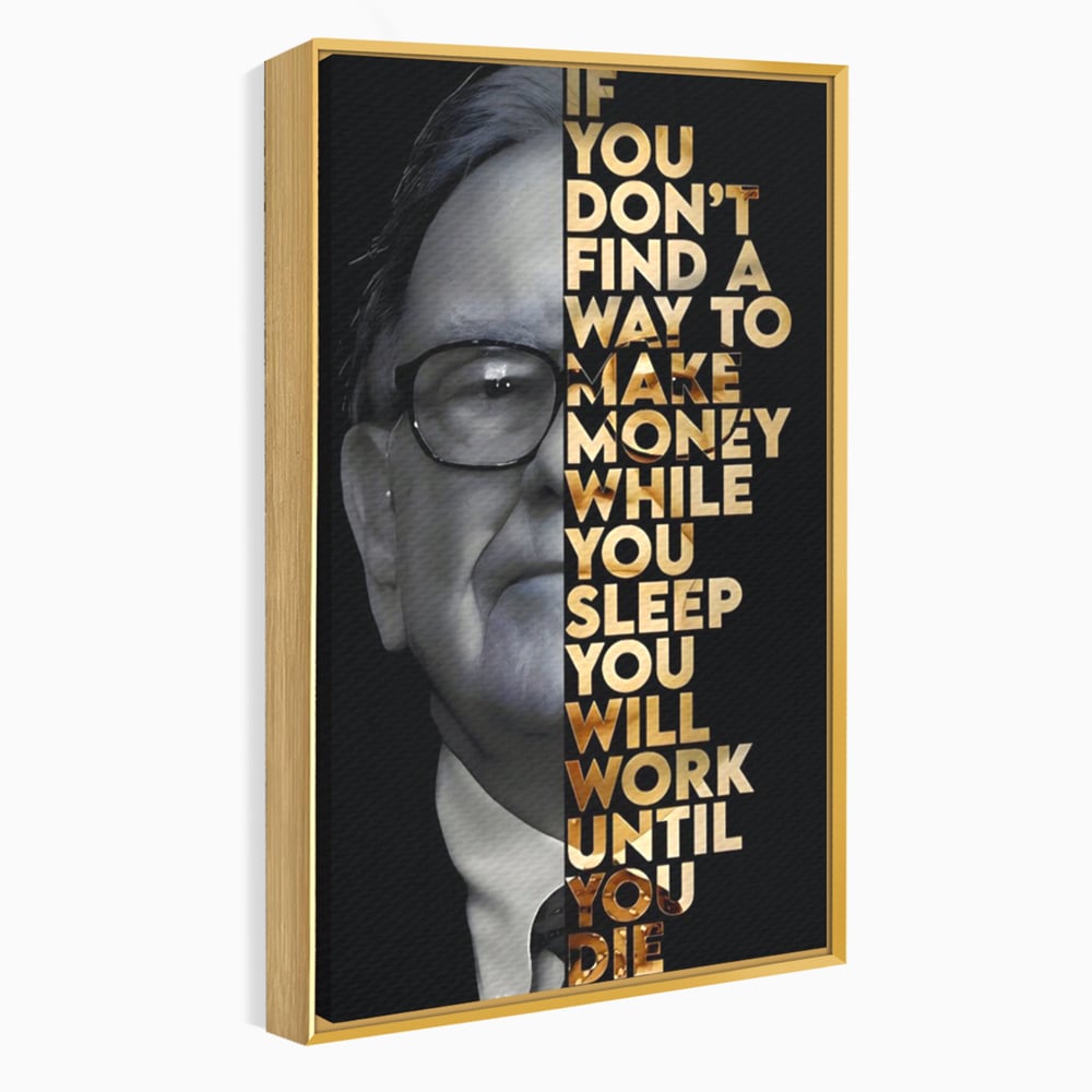 Leinwandbilder Premium LuxCanva® A1187, Warren Buffett , Geschäftsmann, Motivationsbild, Motivationsbild, Büro, Investor, leuchtende Farben