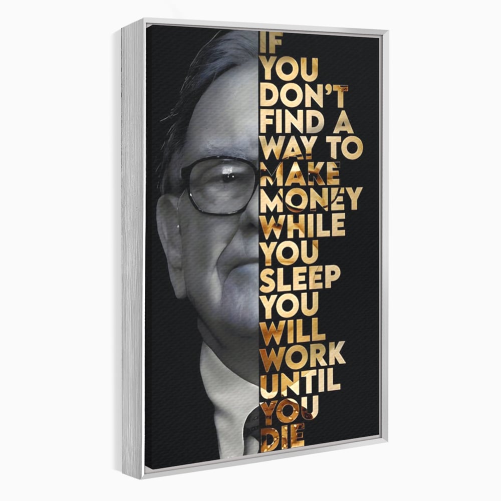 Leinwandbilder Premium LuxCanva® A1187, Warren Buffett , Geschäftsmann, Motivationsbild, Motivationsbild, Büro, Investor, leuchtende Farben