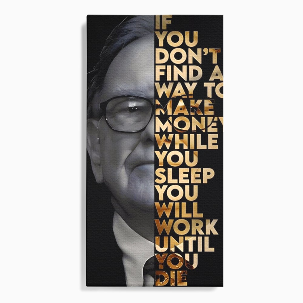 Leinwandbilder Premium LuxCanva® A1187, Warren Buffett , Geschäftsmann, Motivationsbild, Motivationsbild, Büro, Investor, leuchtende Farben