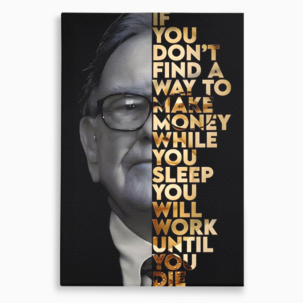 Leinwandbilder Premium LuxCanva® A1187, Warren Buffett , Geschäftsmann, Motivationsbild, Motivationsbild, Büro, Investor, leuchtende Farben