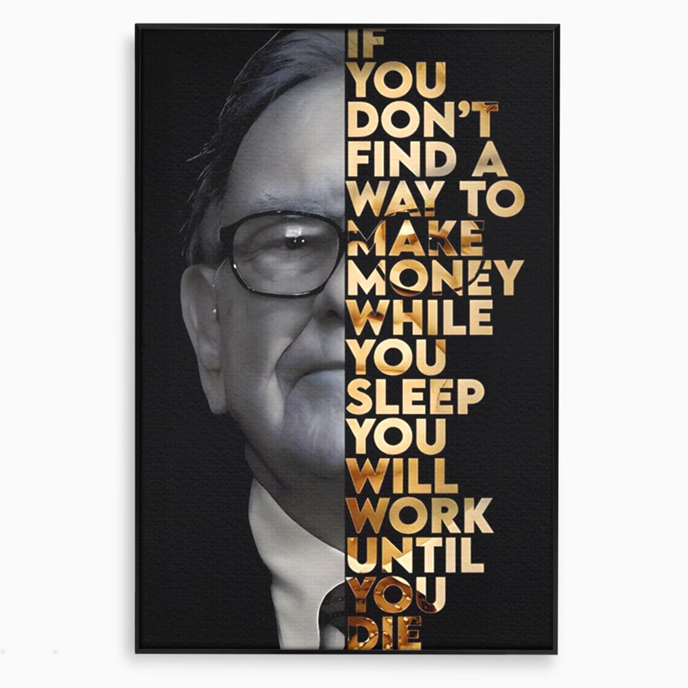 Leinwandbilder Premium LuxCanva® A1187, Warren Buffett , Geschäftsmann, Motivationsbild, Motivationsbild, Büro, Investor, leuchtende Farben