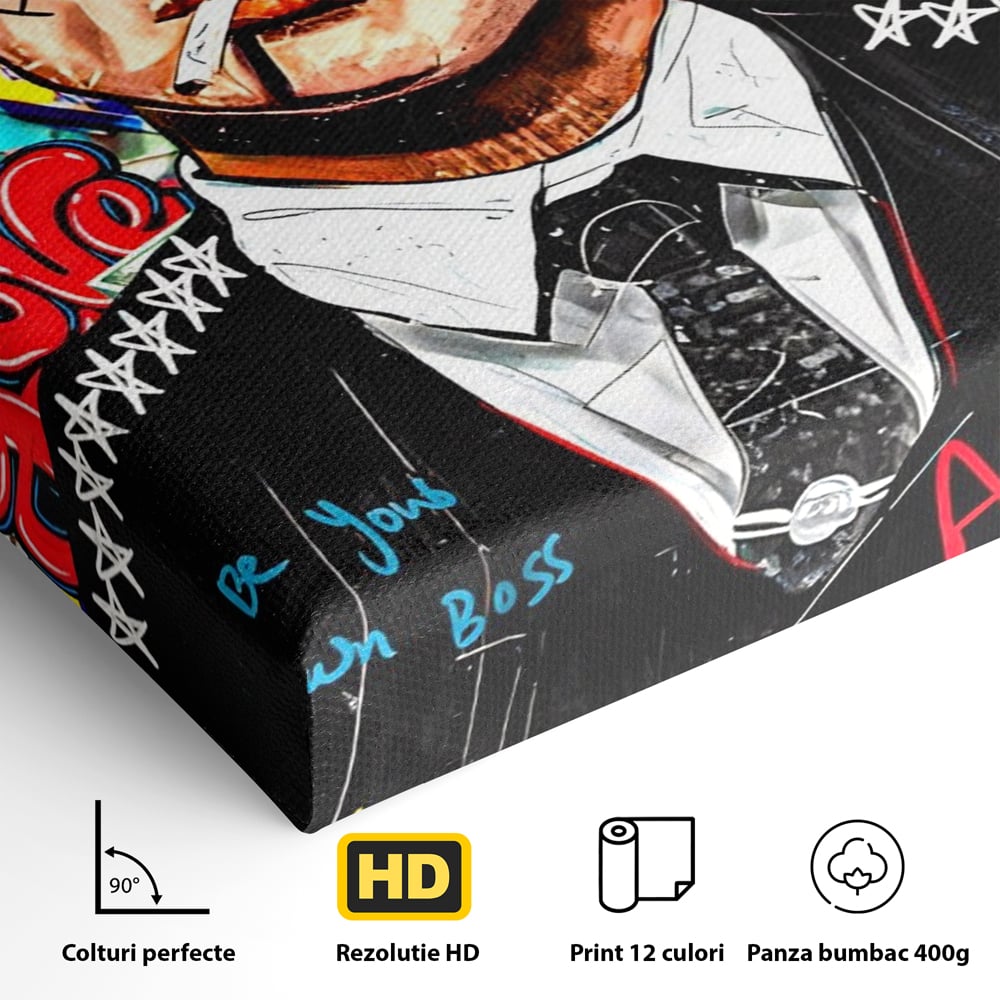 Tablou Canvas Premium LuxCanva® A1190, Tommy Shelby , Personaj, Living, Peaky Blinders, Multicolor, Culori Vibrante