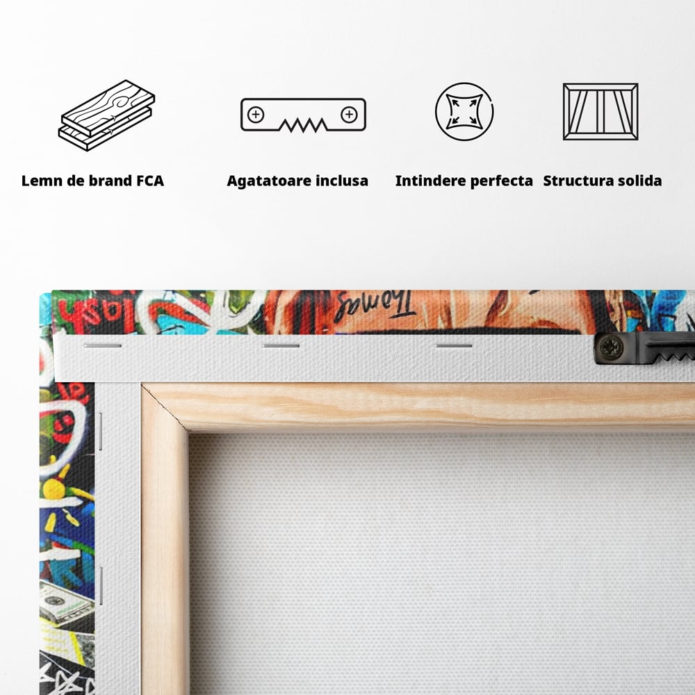 Tablou Canvas Premium LuxCanva® A1190, Tommy Shelby , Personaj, Living, Peaky Blinders, Multicolor, Culori Vibrante