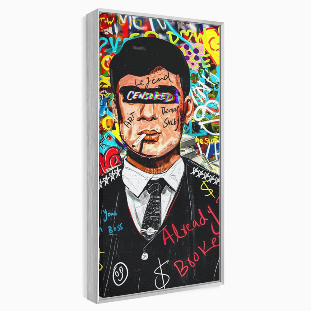 Tablou Canvas Premium LuxCanva® A1190, Tommy Shelby , Personaj, Living, Peaky Blinders, Multicolor, Culori Vibrante