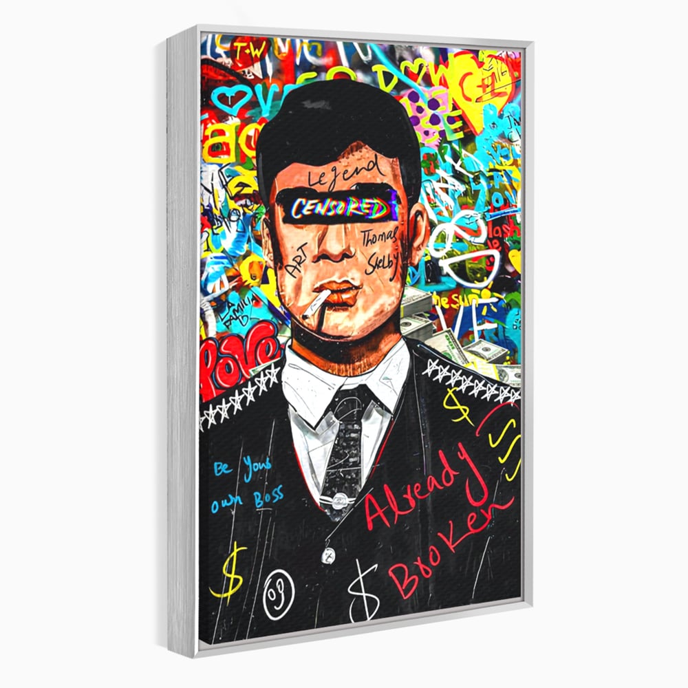 Tablou Canvas Premium LuxCanva® A1190, Tommy Shelby , Personaj, Living, Peaky Blinders, Multicolor, Culori Vibrante