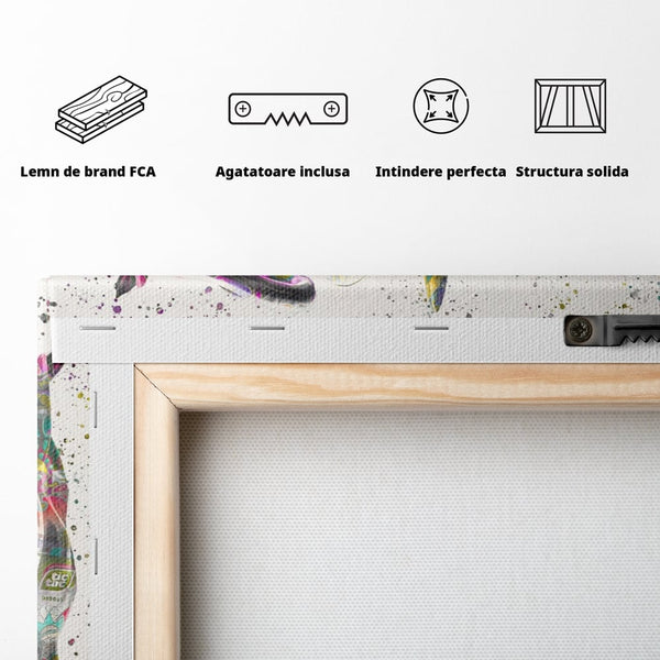 Tablou Canvas Premium LuxCanva® A1191, Bull Market ,  Stock Market, Birou, Financiar, Colorat, Culori Vibrante