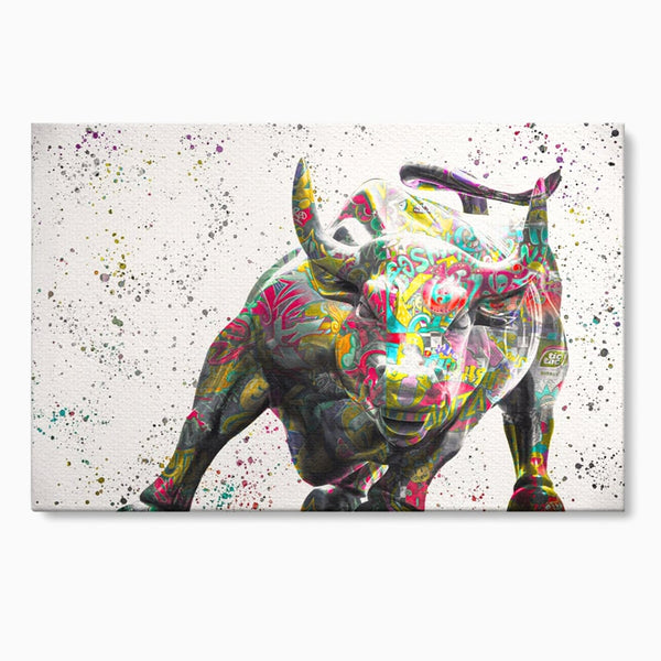 Tablou Canvas Premium LuxCanva® A1191, Bull Market ,  Stock Market, Birou, Financiar, Colorat, Culori Vibrante
