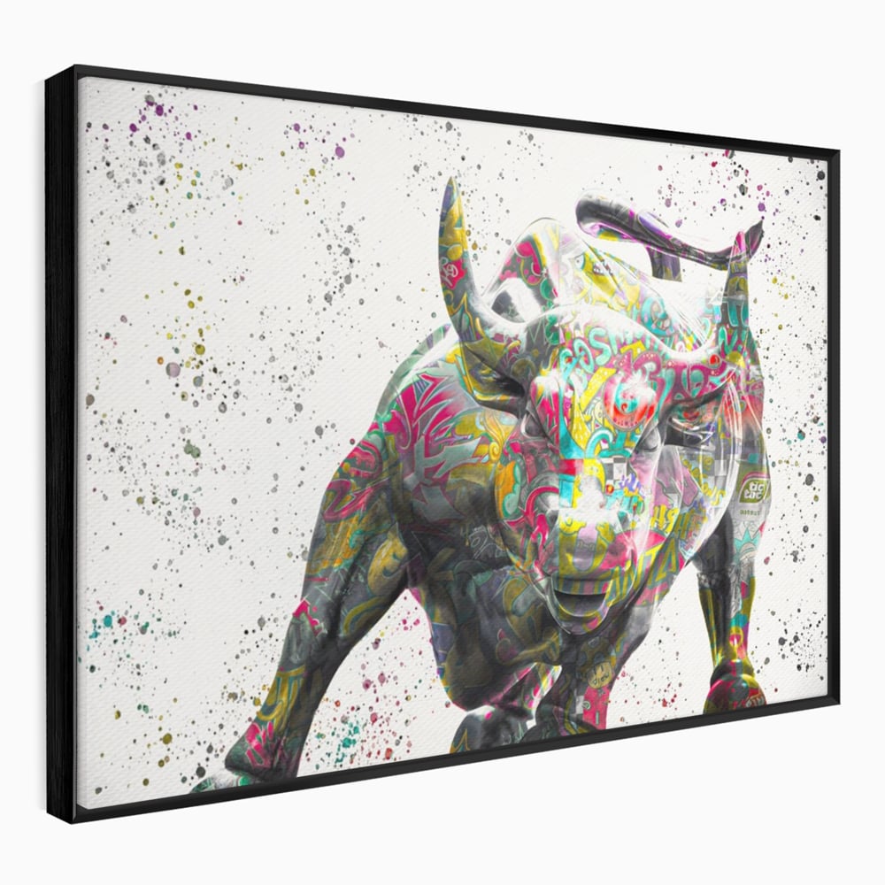 Tablou Canvas Premium LuxCanva® A1191, Bull Market ,  Stock Market, Birou, Financiar, Colorat, Culori Vibrante