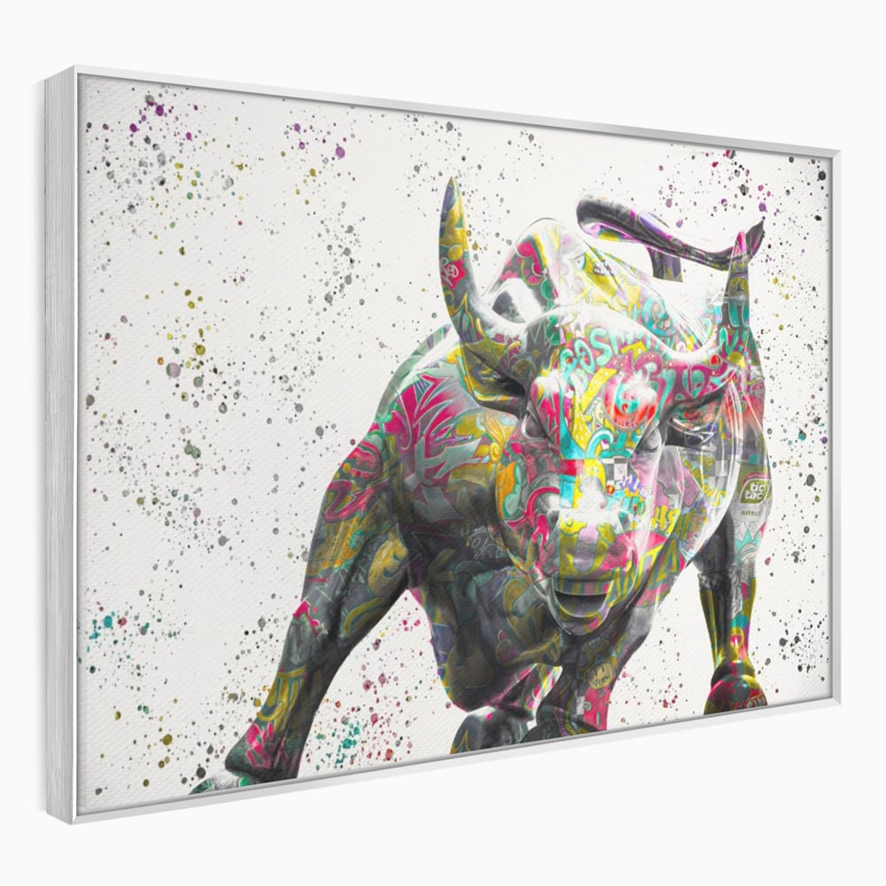 Tablou Canvas Premium LuxCanva® A1191, Bull Market ,  Stock Market, Birou, Financiar, Colorat, Culori Vibrante