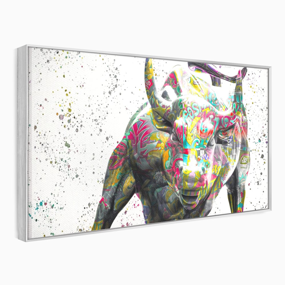 Tablou Canvas Premium LuxCanva® A1191, Bull Market ,  Stock Market, Birou, Financiar, Colorat, Culori Vibrante