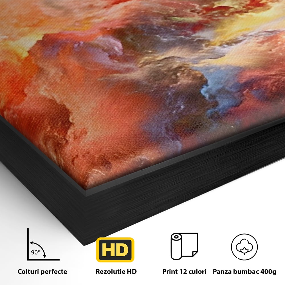 Tablou Canvas Premium LuxCanva® A1194, Abstract Red , Colorat, Rosu, Living, Culori Vibrante