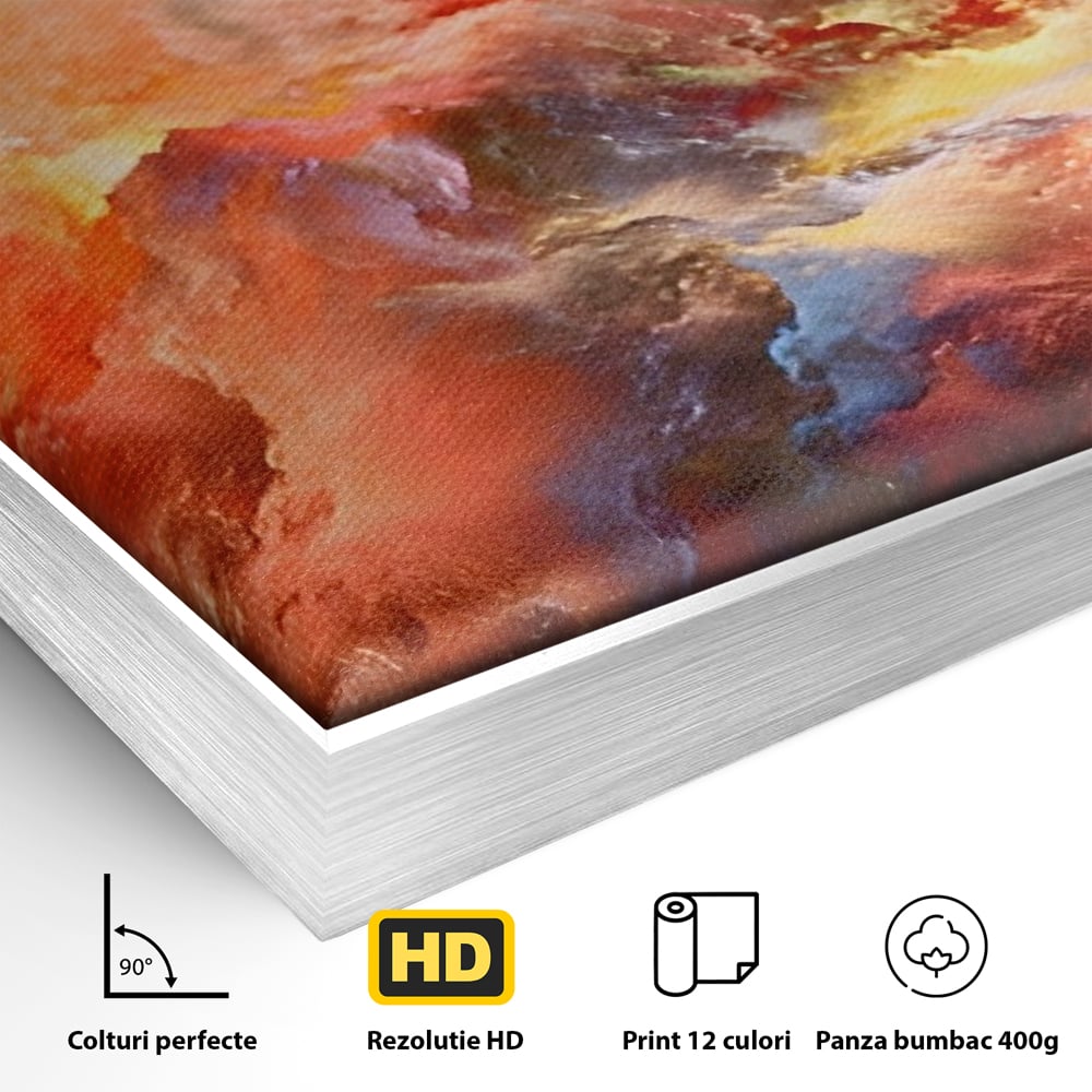 Tablou Canvas Premium LuxCanva® A1194, Abstract Red , Colorat, Rosu, Living, Culori Vibrante