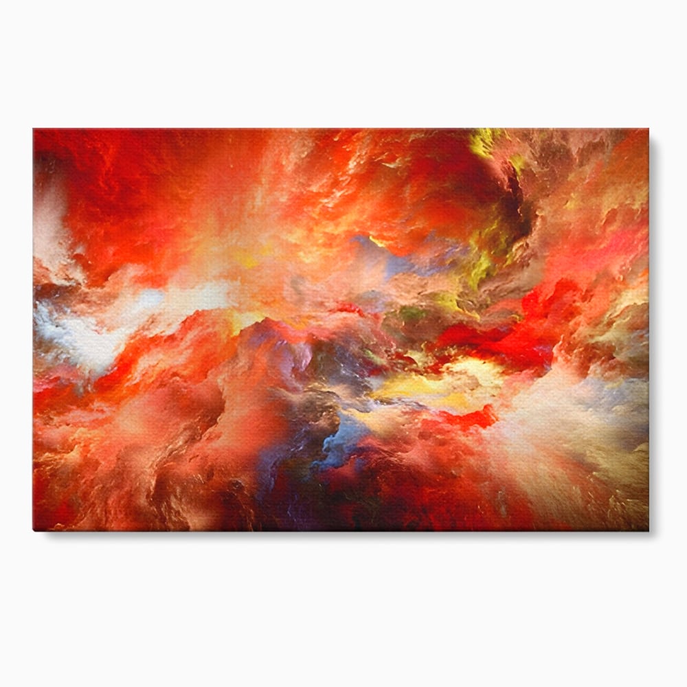 Tablou Canvas Premium LuxCanva® A1194, Abstract Red , Colorat, Rosu, Living, Culori Vibrante