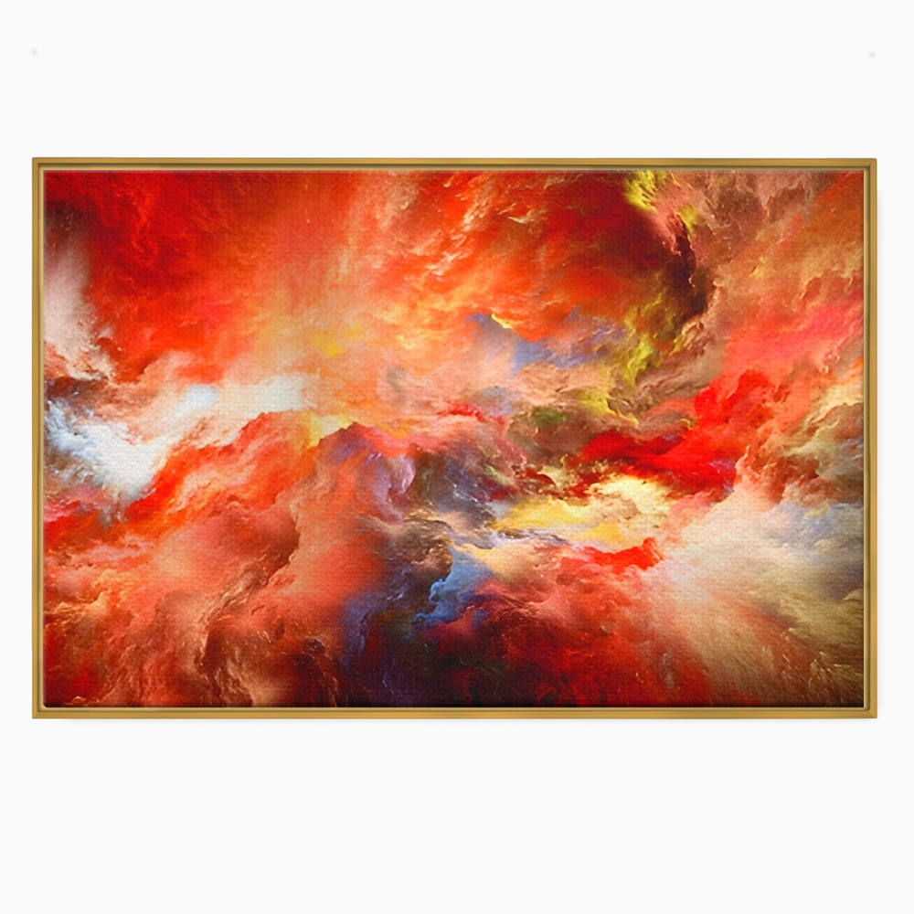Tablou Canvas Premium LuxCanva® A1194, Abstract Red , Colorat, Rosu, Living, Culori Vibrante