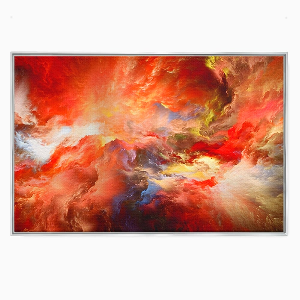 Tablou Canvas Premium LuxCanva® A1194, Abstract Red , Colorat, Rosu, Living, Culori Vibrante