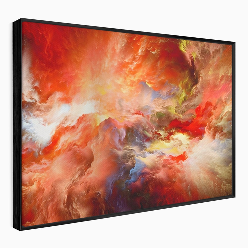 Tablou Canvas Premium LuxCanva® A1194, Abstract Red , Colorat, Rosu, Living, Culori Vibrante