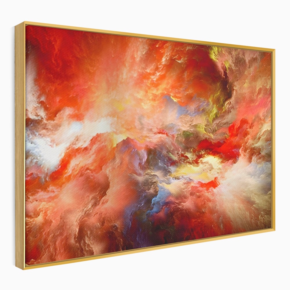 Tablou Canvas Premium LuxCanva® A1194, Abstract Red , Colorat, Rosu, Living, Culori Vibrante