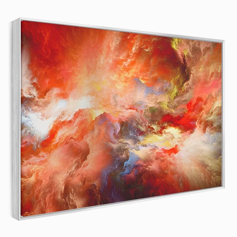 Tablou Canvas Premium LuxCanva® A1194, Abstract Red , Colorat, Rosu, Living, Culori Vibrante