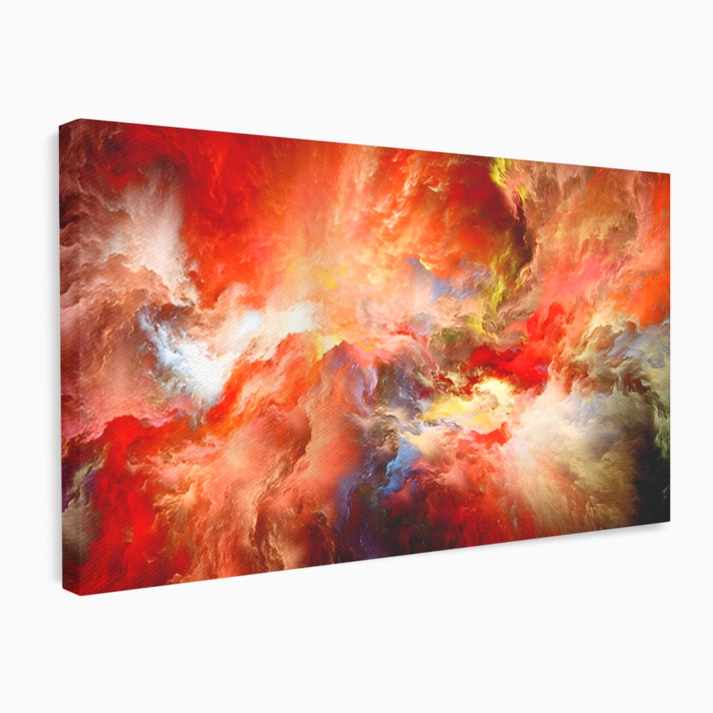 Tablou Canvas Premium LuxCanva® A1194, Abstract Red , Colorat, Rosu, Living, Culori Vibrante