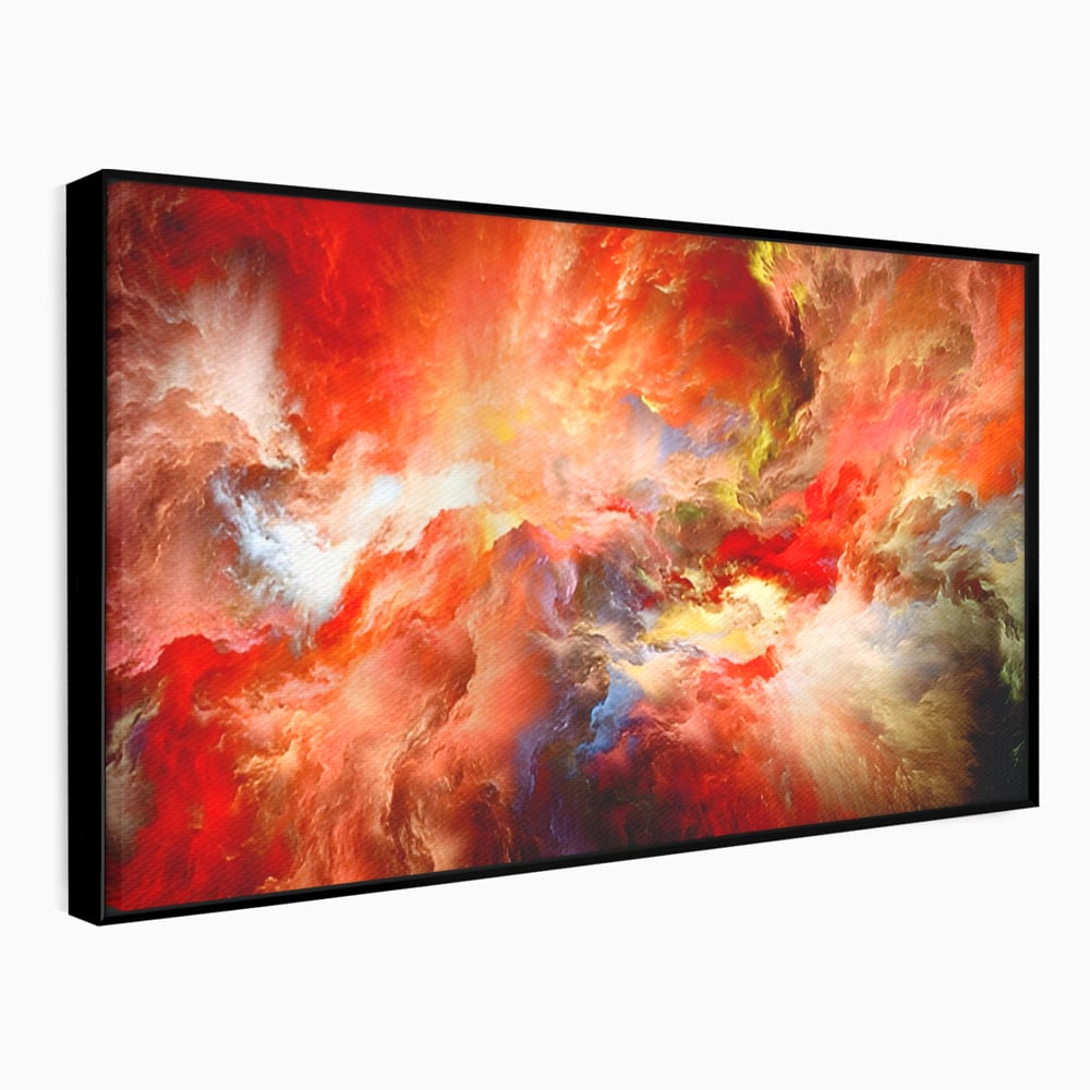 Tablou Canvas Premium LuxCanva® A1194, Abstract Red , Colorat, Rosu, Living, Culori Vibrante