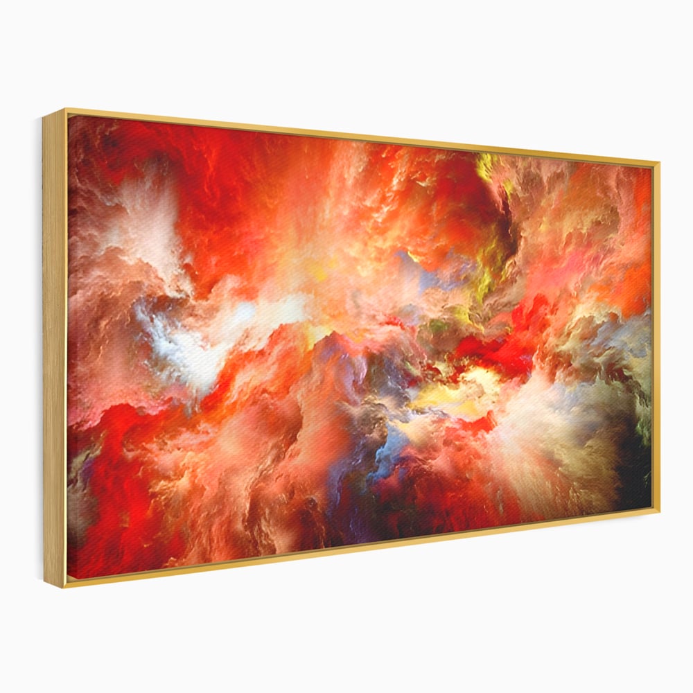 Tablou Canvas Premium LuxCanva® A1194, Abstract Red , Colorat, Rosu, Living, Culori Vibrante