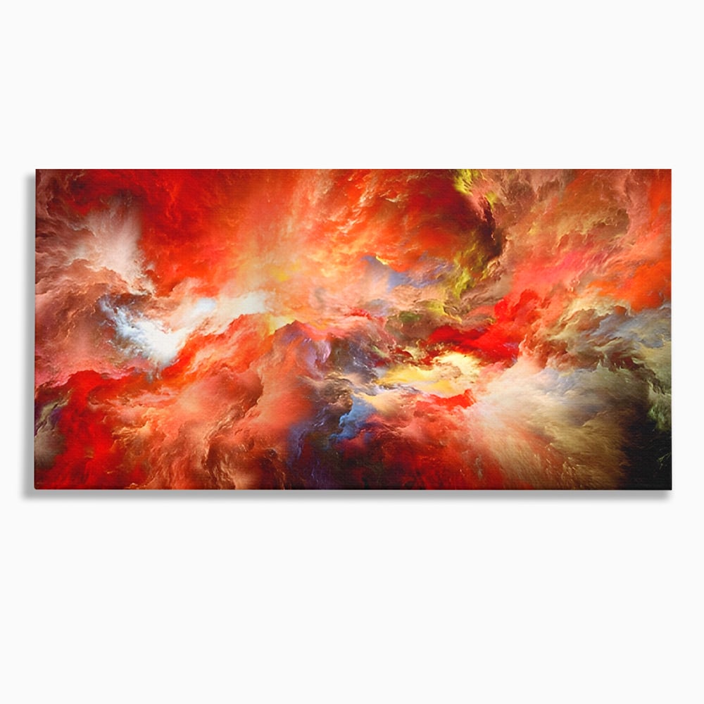 Tablou Canvas Premium LuxCanva® A1194, Abstract Red , Colorat, Rosu, Living, Culori Vibrante