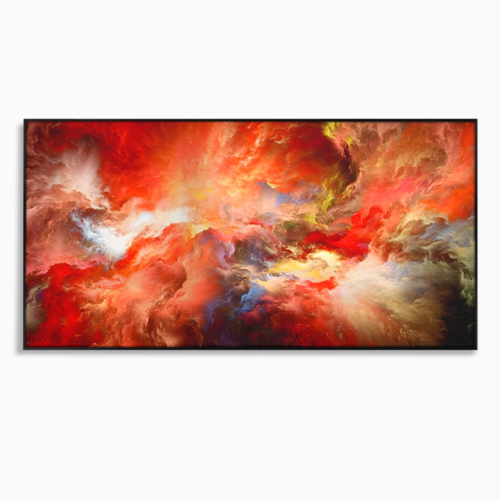 Tablou Canvas Premium LuxCanva® A1194, Abstract Red , Colorat, Rosu, Living, Culori Vibrante