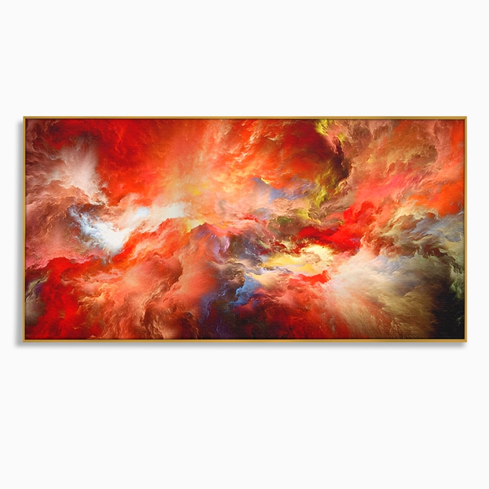 Tablou Canvas Premium LuxCanva® A1194, Abstract Red , Colorat, Rosu, Living, Culori Vibrante