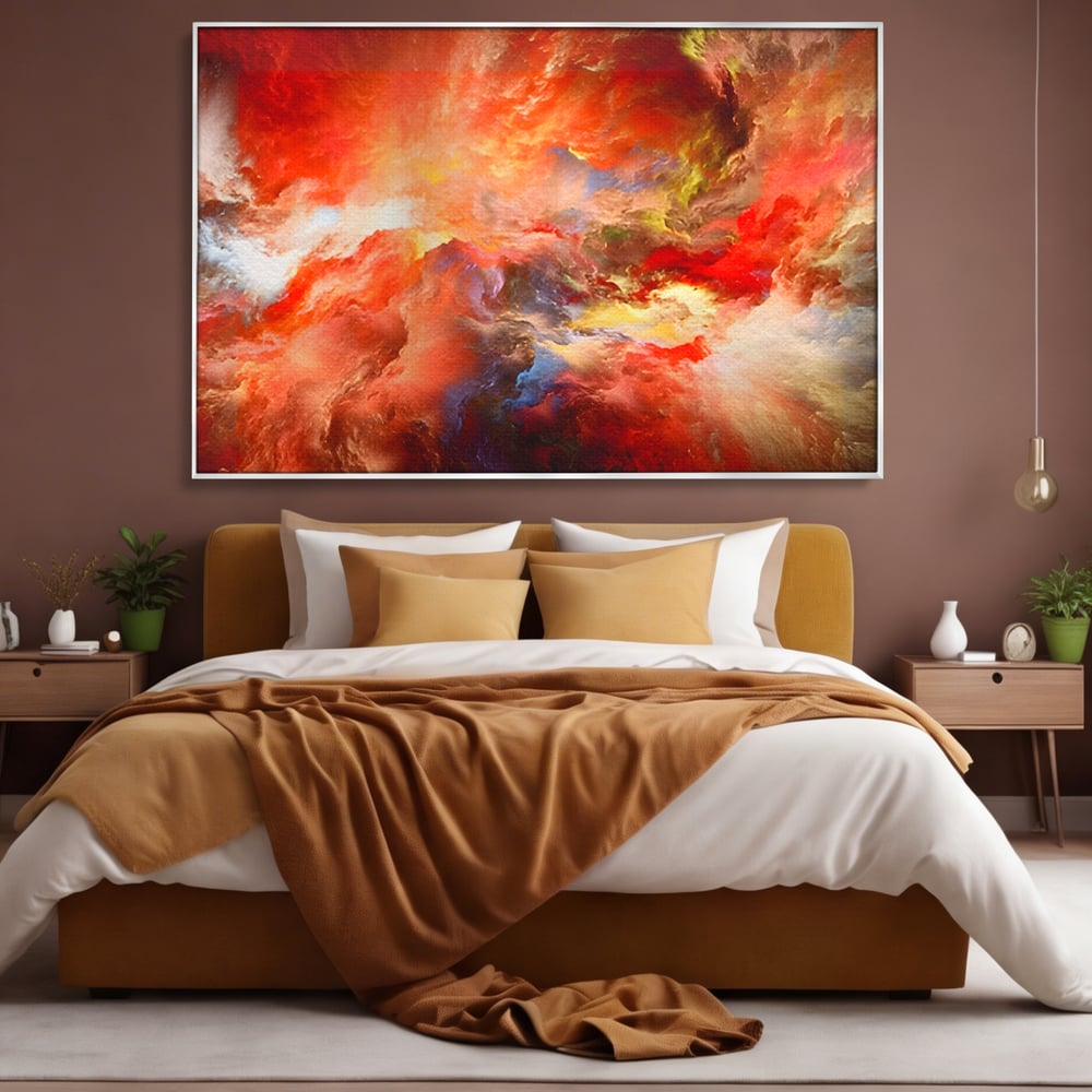 Tablou Canvas Premium LuxCanva® A1194, Abstract Red , Colorat, Rosu, Living, Culori Vibrante