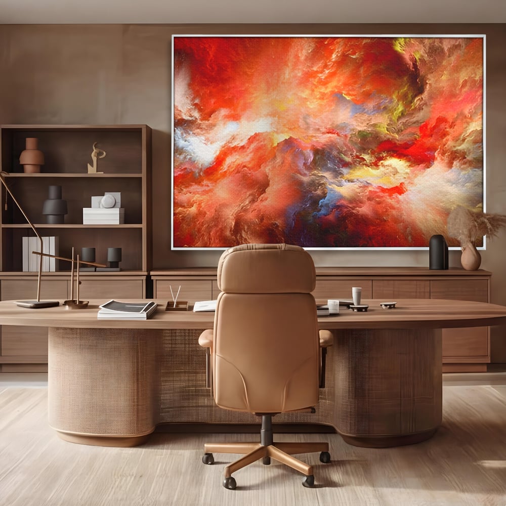Tablou Canvas Premium LuxCanva® A1194, Abstract Red , Colorat, Rosu, Living, Culori Vibrante